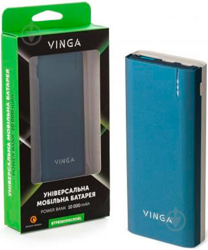 Повербанк Vinga soft touch 10000 mAh blue (BTPB3810QCROBL) - фото 7