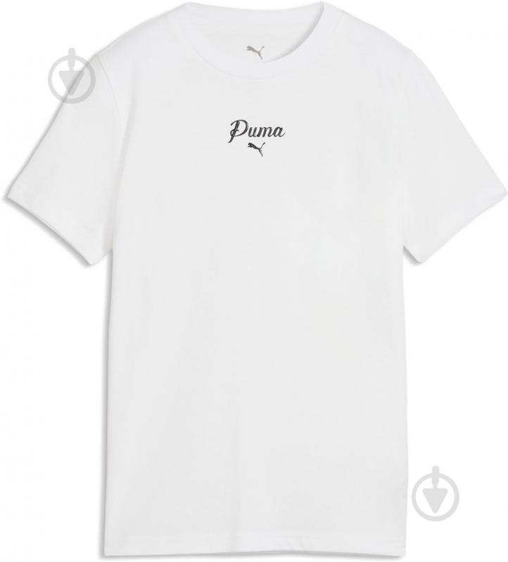 Футболка Puma ESS SCRIPT Tee G 69254202 р.164 белый - фото 1