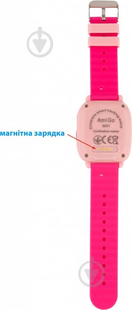 Смарт-часы AmiGo детские влагозащищенные GO001 pink (458092) - фото 12