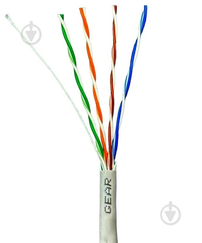 Кабель UTP Gear 8x0,56 CAT.6 UTP-CCA-4Px2x0.57 обміднений алюміній CCA - фото 1