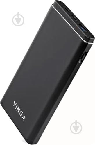 Повербанк Vinga QC3.0 PD aluminium 10000 mAh black (BTPB1010QCALBK) - фото 3