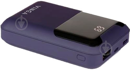 Повербанк Vinga Display soft touch 10000 mAh purple (BTPB0310LEDROP) - фото 4