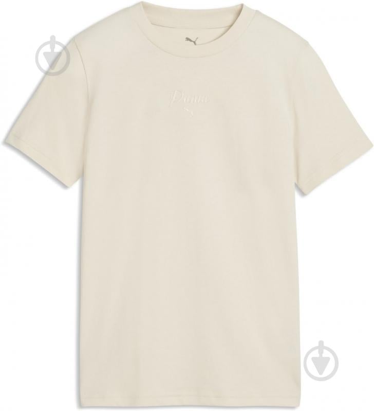 Футболка Puma ESS SCRIPT Tee G 69254287 р.176 бежевый - фото 1