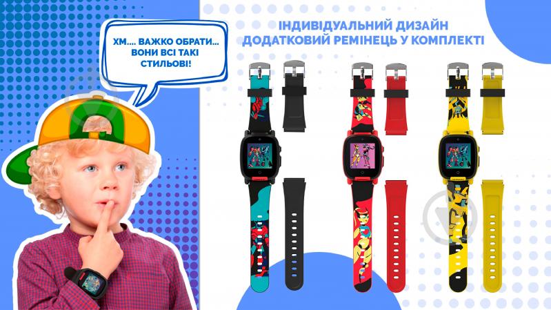 Смарт-годинник Nomi дитячий Kids Transformers W2s black (491806) - фото 8