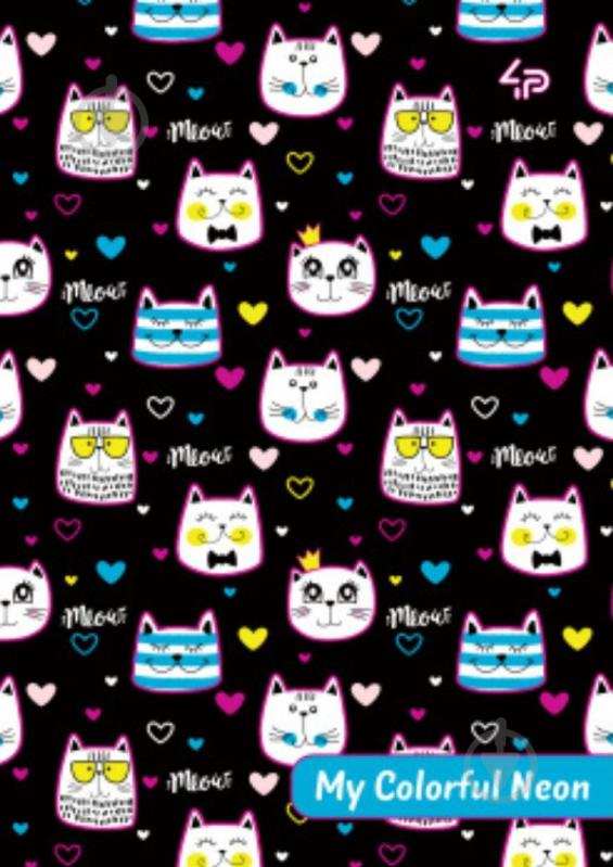 Нотатник Neon pattern cats А6 Profiplan - фото 1