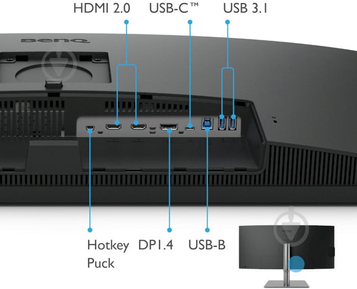 Монітор BenQ PD3420Q 34" (9H.LJHLB.QPE) - фото 8