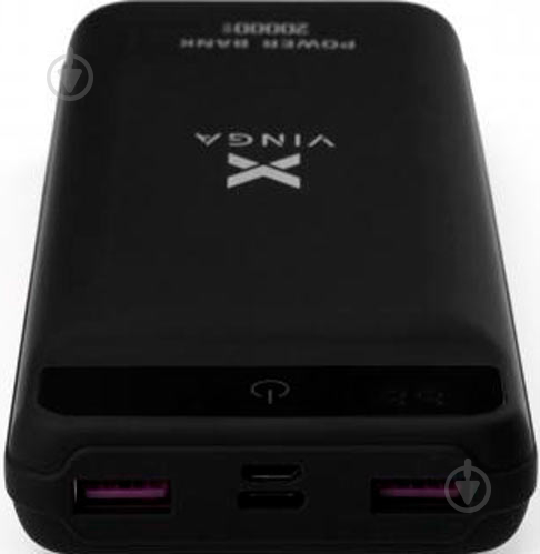 Повербанк Vinga QC3.0 Display soft touch 200000 mAh black (VPB2QLSBK) - фото 2