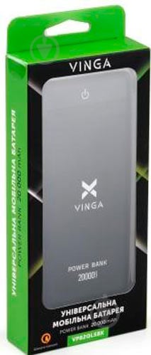 Повербанк Vinga QC3.0 Display soft touch 200000 mAh black (VPB2QLSBK) - фото 7