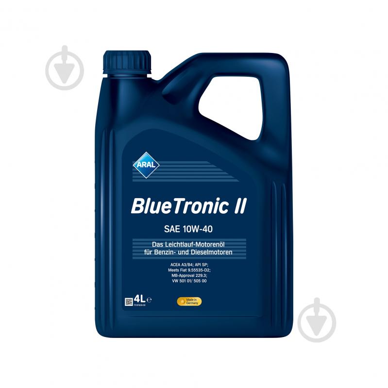 Моторное масло полусинтетическое ARAL Blue Tronic II 10W-40 4 л (15F075) - фото 1