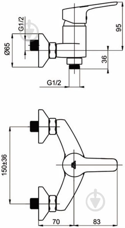 Смеситель для душа Rubineta Uno N20D01 - фото 2