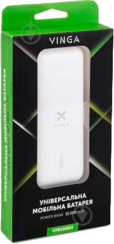 Повербанк Vinga glossy 10000 mAh white (VPB1MWH) - фото 6