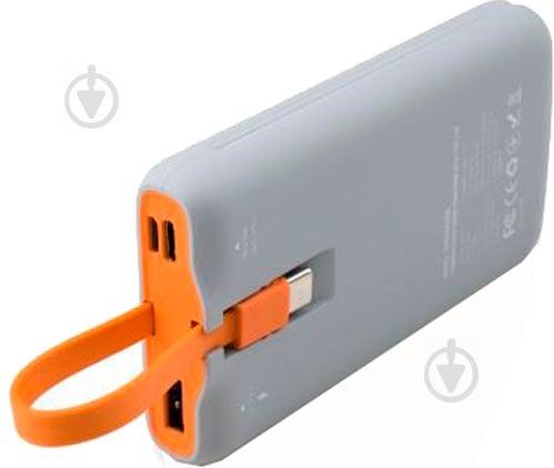 Повербанк Vinga soft touch w/cable 10000 mAh grey (VPB1SQSCDG) - фото 2