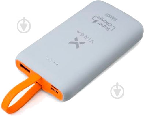 Повербанк Vinga soft touch w/cable 10000 mAh grey (VPB1SQSCDG) - фото 4