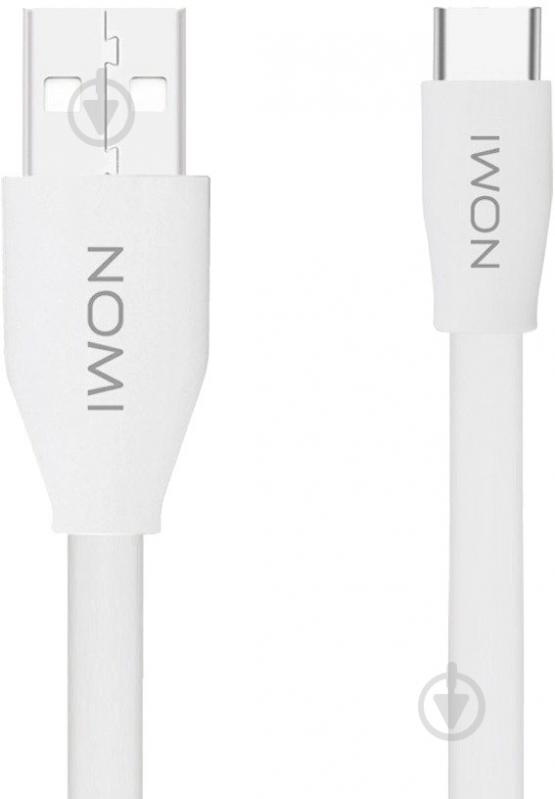 Кабель Nomi USB Type-C 0,15 м белый (430319) dcf 015c - фото 1
