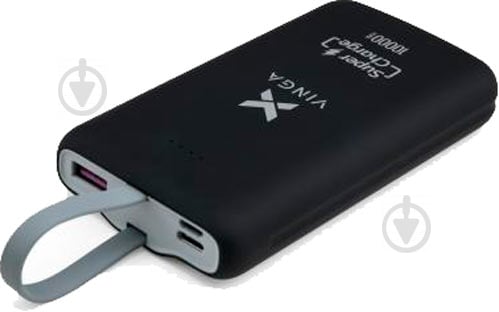 Повербанк Vinga soft touch w/cable 10000 mAh black (VPB1SQSCBK) - фото 6