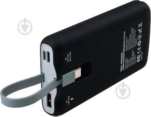 Повербанк Vinga soft touch w/cable 10000 mAh black (VPB1SQSCBK) - фото 5