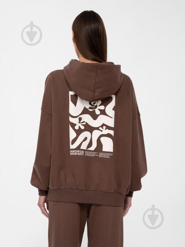 Джемпер 4F SWEATSHIRT F698 4FAW23TSWSF698-81S р.L коричневий - фото 2