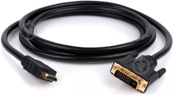 Кабель мультимедийный Vinga HDMI – DVI 1,8 м черный (VCPHDMIDVI1.8) - фото 2