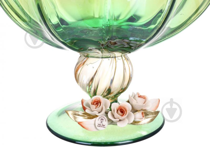 Фруктовница зеленая TULIPANO GREEN/HONEY 31X31X32 White cristal - фото 3