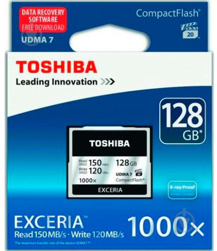 Карта пам'яті Toshiba Compact Flash 1000X 128GB (CF-128GTGI(8) - фото 2