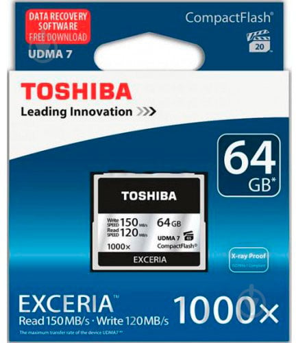 Карта пам'яті Toshiba Compact Flash 1000X 64GB (CF-064GTGI(8) - фото 2