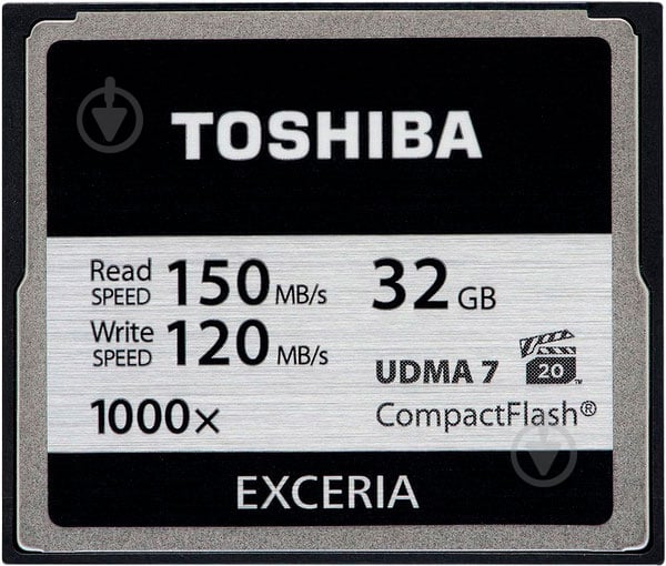 Карта пам'яті TOSHIBA Compact Flash 32 ГБ 1000x (150 МБ/с) (CF-032GTGI(8) - фото 1