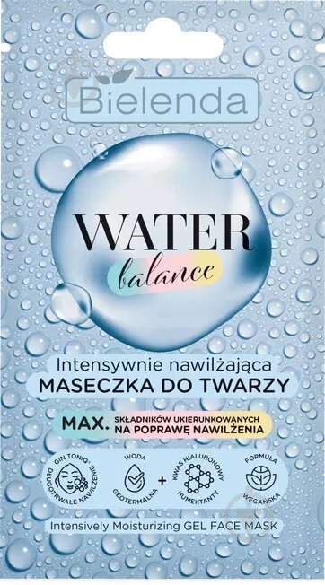 Маска-гель Bielenda Water Balance інтенсивне зволоження 7 мл - фото 1