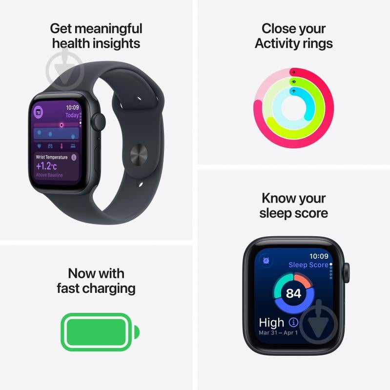 Смарт-годинник Apple Watch SE 3 GPS 40mm Starlight Aluminium Case with Starlight Sport Band - M/L (MEH54RK/A) - фото 3