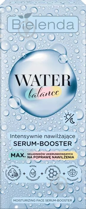 Сироватка Bielenda бустер для обличчя Інтенсивне зволоження Water balance Bielenda 30 мл 30 г 1 шт. - фото 1