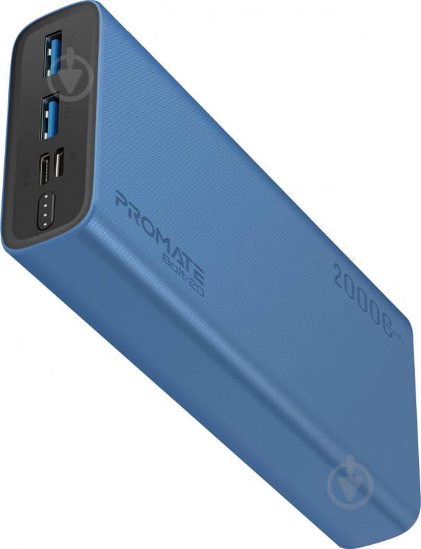 Повербанк Promate 10Вт 2xUSB 20000 mAh blue (bolt-20.blue) - фото 1