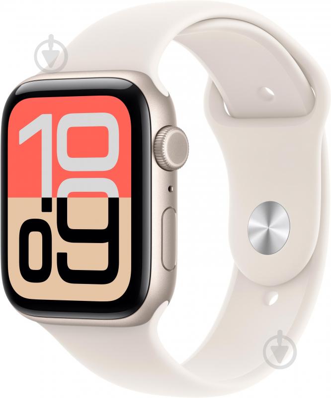 Смарт-годинник Apple Watch SE 3 GPS + Cellular 44mm Starlight Aluminium Case with Starlight Sport Band - S/M (MEPE4RK/A) - фото 1