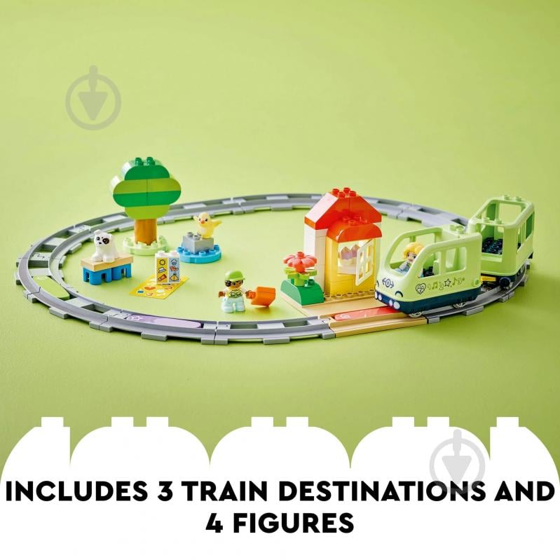 Конструктор LEGO DUPLO Інтерактивний пригодницький потяг 10427 - фото 8 Конструктор LEGO DUPLO Інтерактивний пригодницький потяг 10427 - фото 8