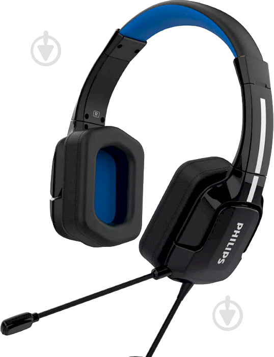 Гарнитура игровая Philips Gaming TAGH301 3.5 мм black/blue (TAGH301BL/00) - фото 1