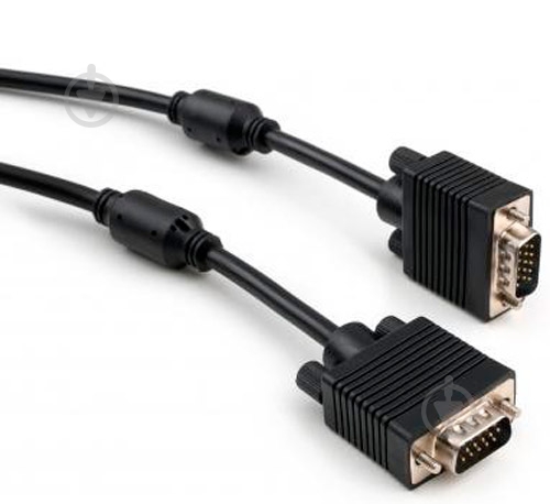 Кабель мультимедийный Vinga VGA 3 м черный (VCPVGAF3BK) ferrits - фото 2