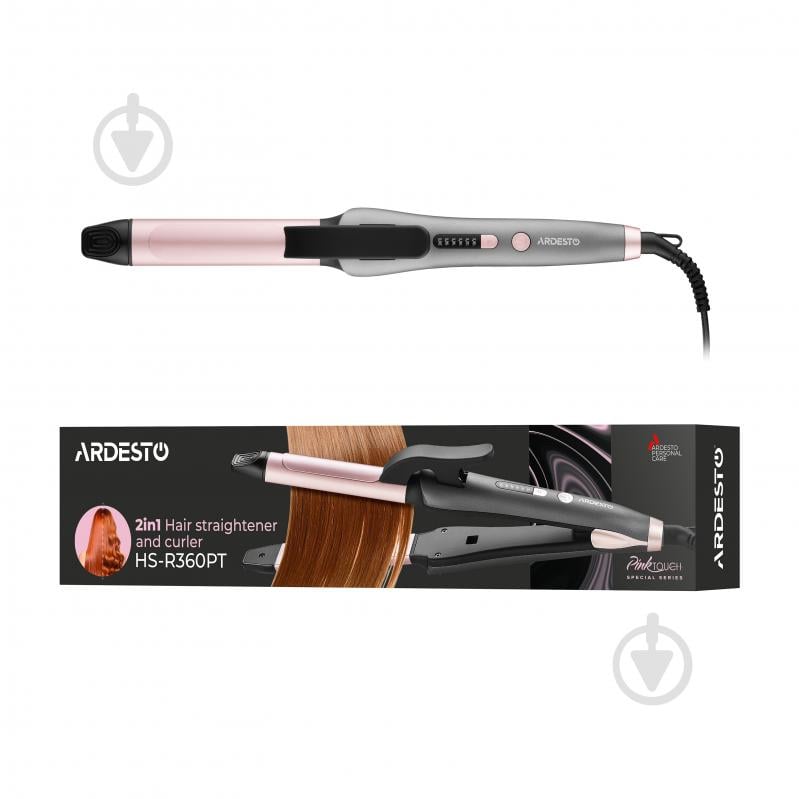 Плойка-выпрямитель ARDESTO 2в1 Pink Touch HS-R360PT - фото 5 Плойка-выпрямитель ARDESTO 2в1 Pink Touch HS-R360PT - фото 5