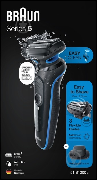 Электробритва Braun Series 5 51-B1200S Blue - фото 4 Электробритва Braun Series 5 51-B1200S Blue - фото 4