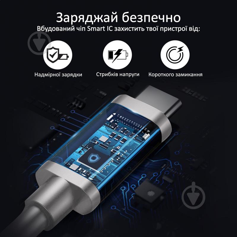 Кабель Promate PowerBeam-CC Type-C — Type-C 1,2 м белый (powerbeam-cc.white) - фото 5 Кабель Promate PowerBeam-CC Type-C — Type-C 1,2 м белый (powerbeam-cc.white) - фото 5