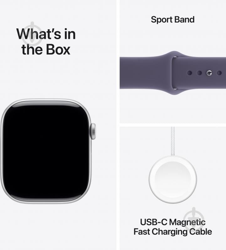Смарт-годинник Apple Watch Series 11 GPS 42mm Silver Aluminium Case with Purple Fog Sport Band - M/L (MEU74RK/A) - фото 8