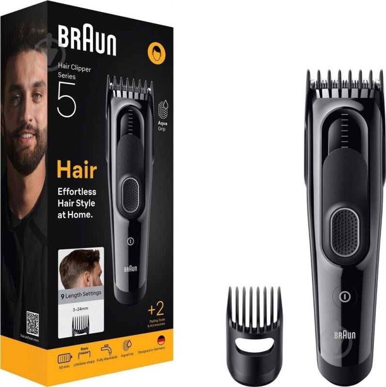 Машинка для стрижки Braun HC5510 (4987176251039) - фото 1 Машинка для стрижки Braun HC5510 (4987176251039) - фото 1