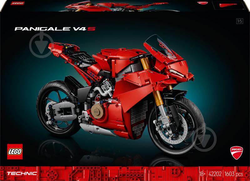 Конструктор LEGO Technic Мотоцикл Ducati Panigale V4 S 42202 - фото 1 Конструктор LEGO Technic Мотоцикл Ducati Panigale V4 S 42202 - фото 1