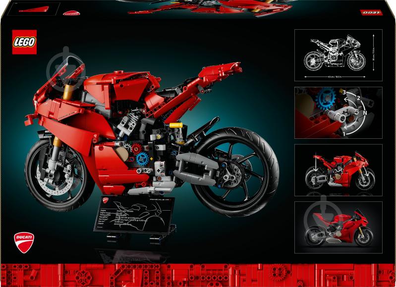 Конструктор LEGO Technic Мотоцикл Ducati Panigale V4 S 42202 - фото 2 Конструктор LEGO Technic Мотоцикл Ducati Panigale V4 S 42202 - фото 2