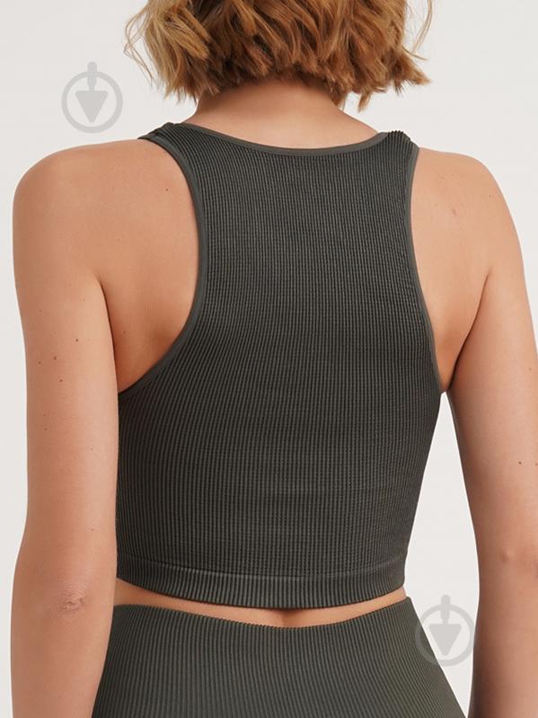 Топ Giulia Halter top rib р.L/XL хаки - фото 2 Топ Giulia Halter top rib р.L/XL хаки - фото 2