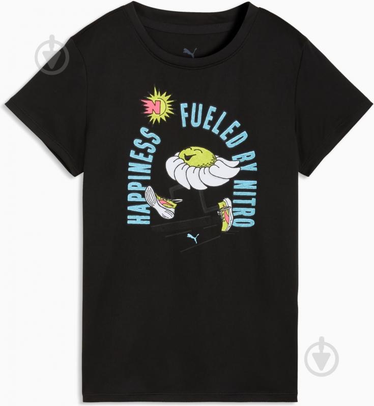 Футболка Puma W Run Nitro Graphic Tee 52844301 р.M черный - фото 1