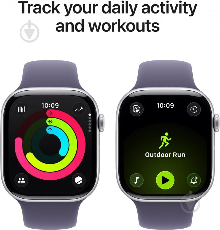 Смарт-годинник Apple Watch Series 11 GPS 46mm Silver Aluminium Case with Purple Fog Sport Band - M/L (MEVA4RK/A) - фото 4