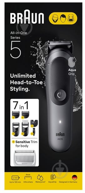 Триммер Braun AIO5520 (8700216429160) - фото 2 Триммер Braun AIO5520 (8700216429160) - фото 2