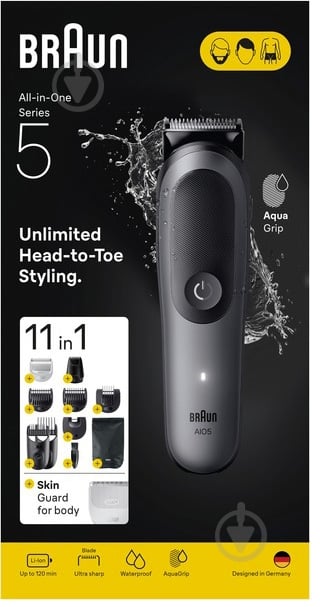 Триммер Braun AIO5560 (8700216429238) - фото 2