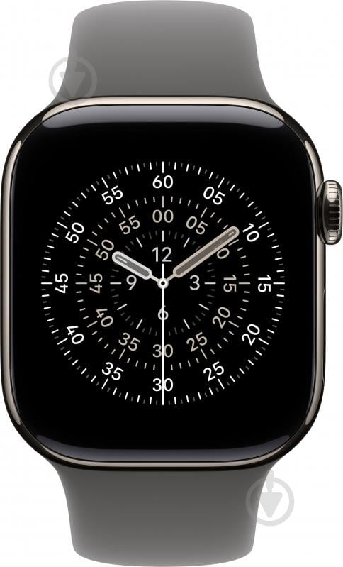 Смарт-часы Apple Watch Series 11 GPS + Cellular 42mm Natural Titanium Case with Stone Grey Sport Band - M/L (MF8N4RK/A) - фото 3