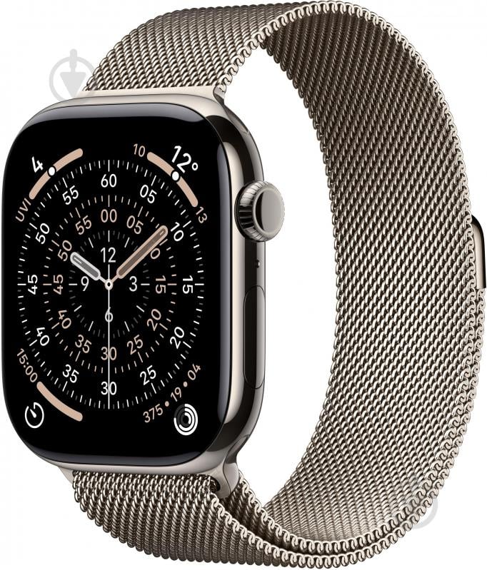 Смарт-годинник Apple Watch Series 11 GPS + Cellular 42mm Natural Titanium Case with Natural Milanese Loop (MF8P4RK/A) - фото 1