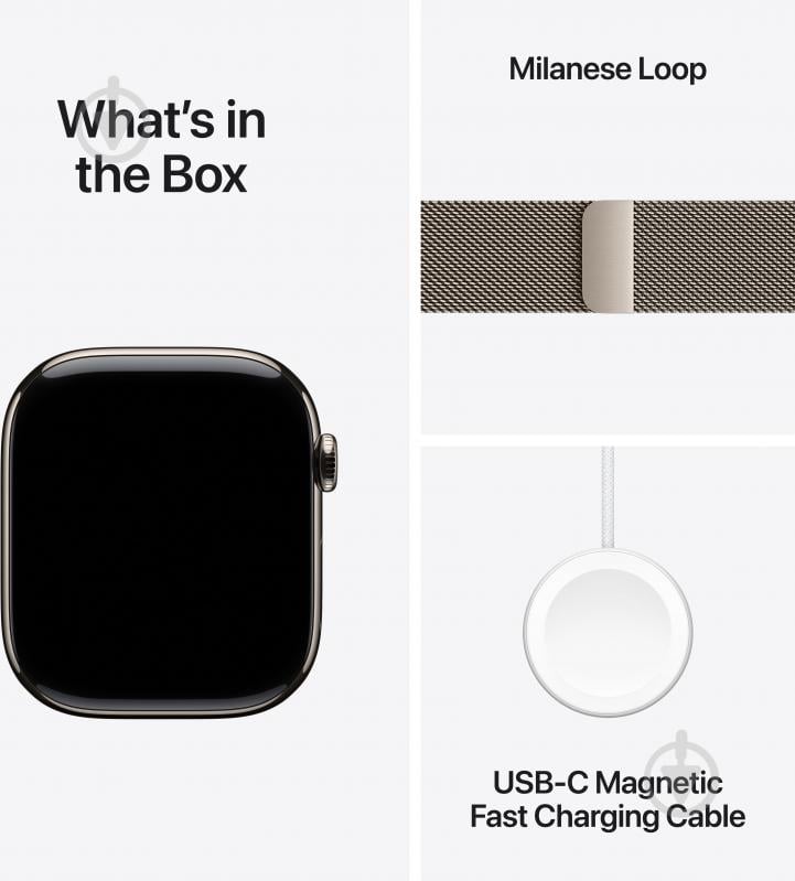 Смарт-годинник Apple Watch Series 11 GPS + Cellular 42mm Natural Titanium Case with Natural Milanese Loop (MF8P4RK/A) - фото 8