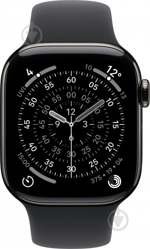 Смарт-годинник Apple Watch Series 11 GPS + Cellular 42mm Slate Titanium Case with Black Sport Band - S/M (MF8R4RK/A) - фото 3